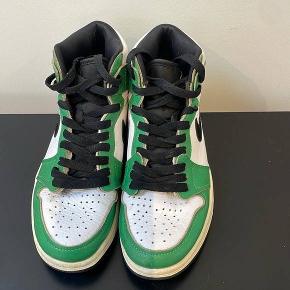 NIKE AIR JORDAN 1 HIGH TOP OG LUCKY GREEN WHITE SHOES SNEAKERS size 9 - Picture 10 of 15